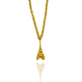 Fashion 18K Gold Plated Stainless Steel Pendant Necklace Christmas Gift French Paris Eiffel Tower Pendant Necklace for Men Women