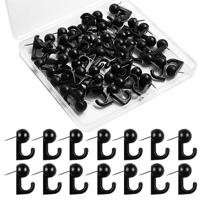 50 Pcs Push Cork Bulletin Board Pin Decorative Thumbtack Hooks  for Hanging Jewelry Cork Bulletin Board Christmas Decorations