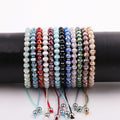 New Design Colorful Glass Crystal Beads AB Colored Birthstone Handmade Friendship Macrame Bracelet Women