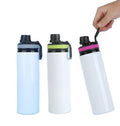600ml Water Bottle Sublimation Blanks White Aluminium Bottles Camping Applicable for Boiling Water Aluminum Metal Climbing 50pcs