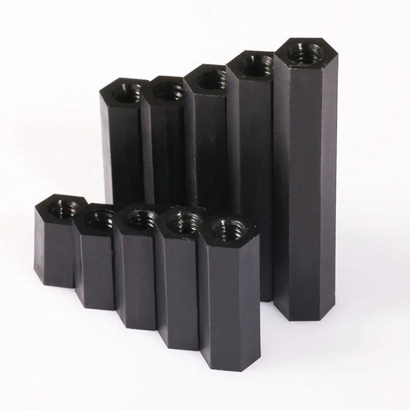 Nylon Standoff M3 M4 M5 Threaded Plastic Long Nut Female to Female Threaded Hex Standoff Spacer Pillar 8mm 10mm 12mm 15mm