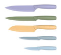 Stellar OEM&ODM 5-Piece Stainless Steel Chef Knife Set Non-Stick Coating Colorful PP Handle 3Cr13 Blade Ambidextrous Knives