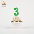 Custom Design Wholesale Metallic Macaron Colorful 0-9 Birthday Cake Number Candles for Easter New Year Bars Ramadan Parties