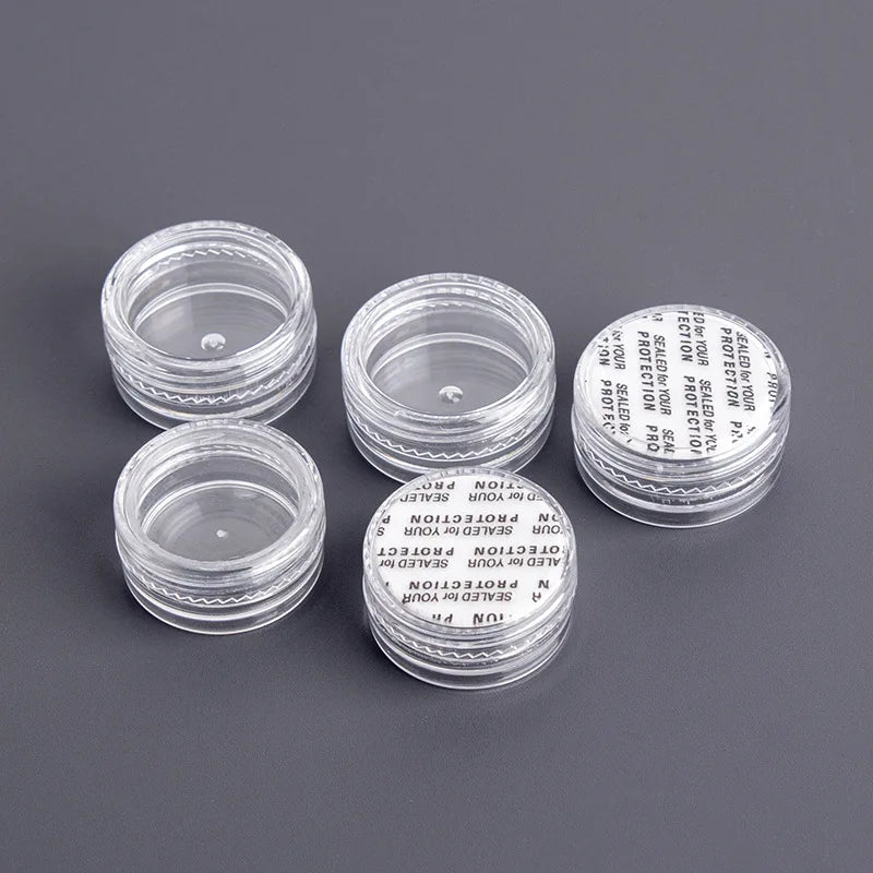 Plastic Mini Cosmetic Round Transparent clear Color Jars Factory Price Cheap Empty 3 Gram clear Plastic Jar