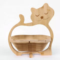 Creative Handcraft Bamboo Fruit Basket and Bamboo Folding Wooden Fruit Basket