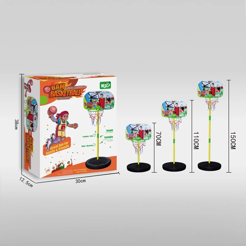 New Design Fitness Exercise Toys Height Adjustable Basketball Stand for 3-12 Years Kids Custom Plastic Indoor Sports Custom Logo