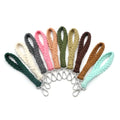 Wholesale Soft Woven Macrame Boho Handmade Wristlet Bracelet Keychain Country Style Wrist Lanyard Key Holder for Women