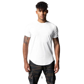 Custom Printed Men's Spring/Summer Gym Fitness Training Quick-Dry Regular Fit Crew Neck Short Sleeve Spandex/Polyester Sports