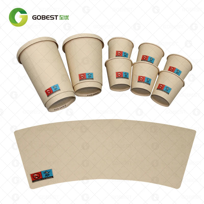 12/16/22oz Coated Kraft Paper High Speed Automatic Roll Paper Cup Fan Flexo Printing Die Cutting Coffee