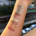Vegan Pressed Metallic Eyeshadow Sparkle Metallic Foil Shimmer Duochrome Eyeshadow Palette