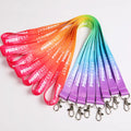 Fashion Print Design Durable Double Sided Fabric Polyester Lanyard for ID Badge Keychain With Lobster Claw Swivel Clasp