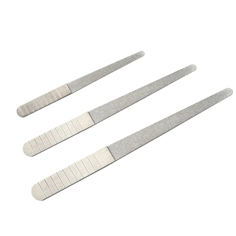 Stainless Steel Double Sided Stripe Nail File Buffer Fingernails Toenails Manicure Files Manicure Pedicure Tools