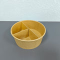 Greentop Free Sample Compostable Paper Salad Bowl With Separator Disposable Takeaway Paper Bowl Divided Salad
