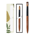 Yalixin Brown Wooden Handle Custom Logo 100% Premium Kolinsky Hair England Round Head Acrylic Nail Brush for Nail Powder
