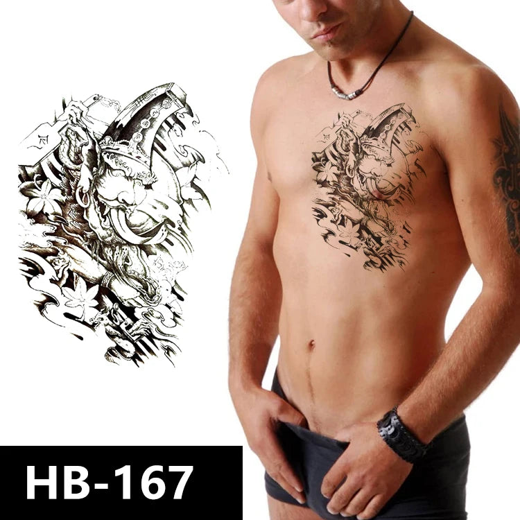 Hot Sale Customized Skull-head Horror Tattoo Sticker Temporary Stickers Tattoos Sticker