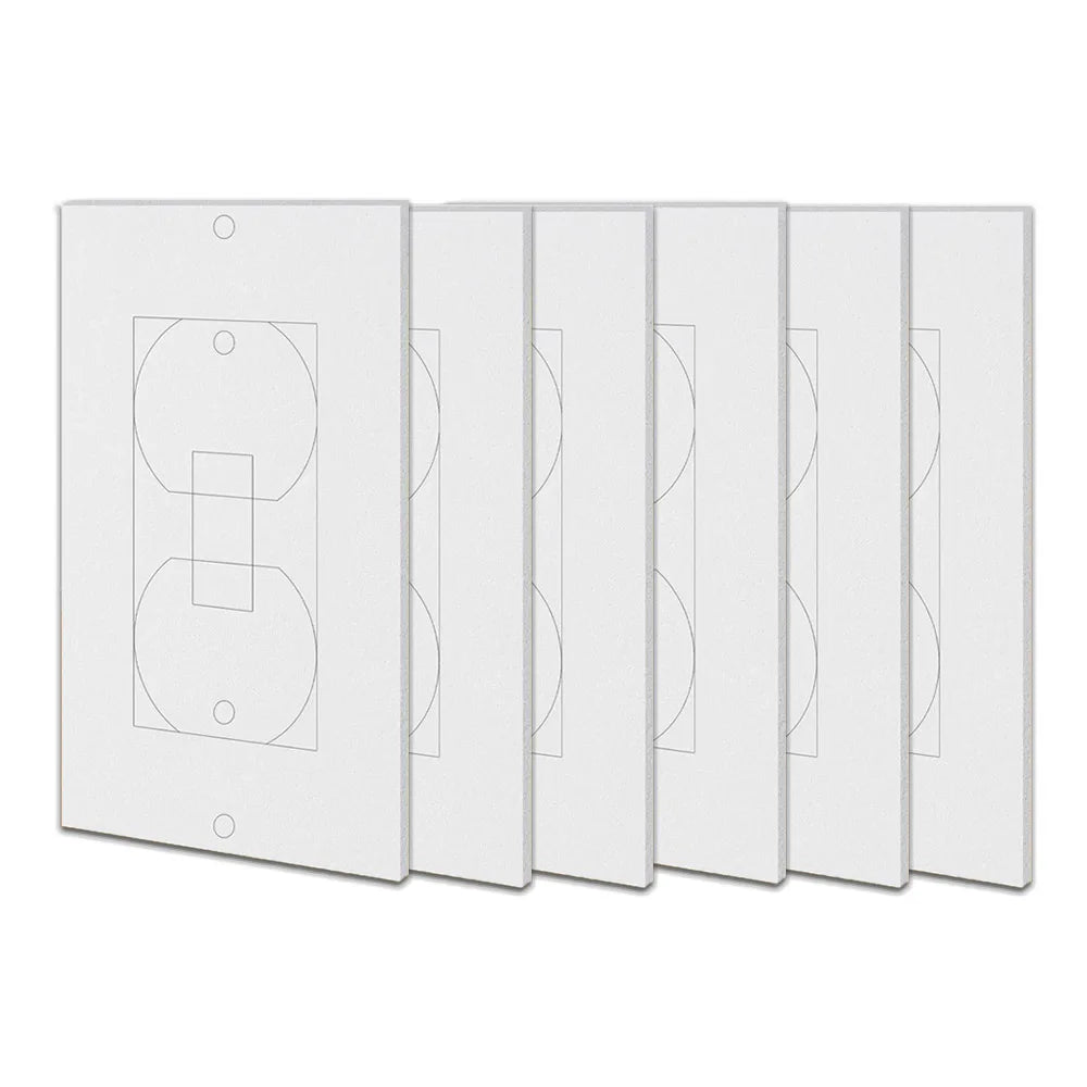 BLD Custom White Foam Light Switch Insulation Electrical Outlet Gasket