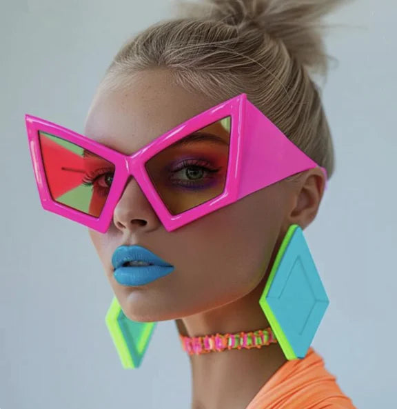 Latest High Quality Popular Hip Hop Party Personal Vintage Cat Eye Black Sunglasses for Women