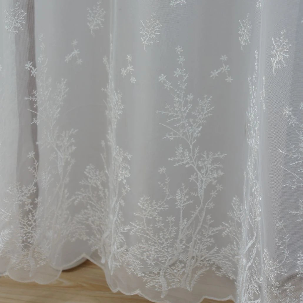 Ready Made Embroidery Window Luxury Curtains for the Living Room with Valance