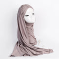 Muslim Scarf Women Medina Silk Magnetic Instant Pearl Solid Color square Sequin Jersey Hijab Chiffon Sport Accessories Kleid