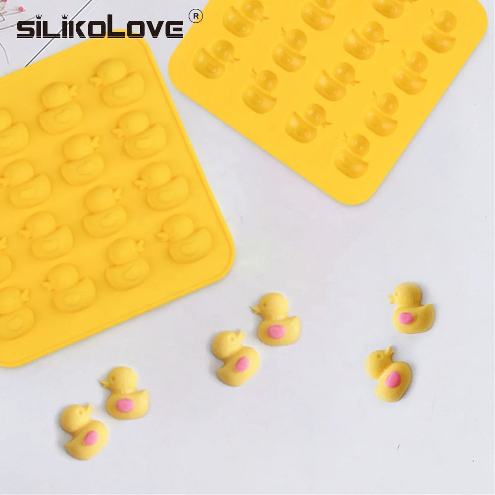 Novelty Silicone Mold Small Cute Duck Shape Ice Cube Tray Chocolate Candy  Multi-functional Tools
