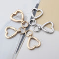 New Arrival Swivel Heart Shape Metal Zinc Alloy Snap Heart Clip DIY Accessories for Key Chains