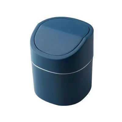 Mini Plastic Desk Waste Bin with Lid Small Home Office Garbage Can for Coffee Laundry Car Paper Basket Mini Desktop Trash Can