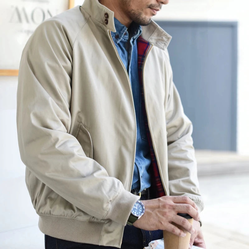 Winter Jacket  Safari Jacket Men Clothing 2021 Vintage Gabardine Fabric Waterproof Casual Jacket