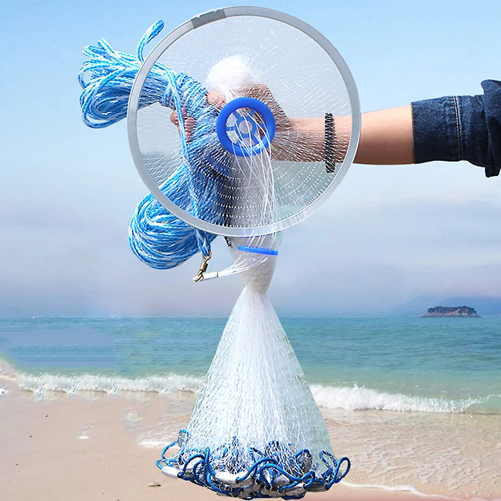 Newbility 3/8" Mesh in Stock Hot Selling 12ft Fishing Cast Nets Nylon Yarn