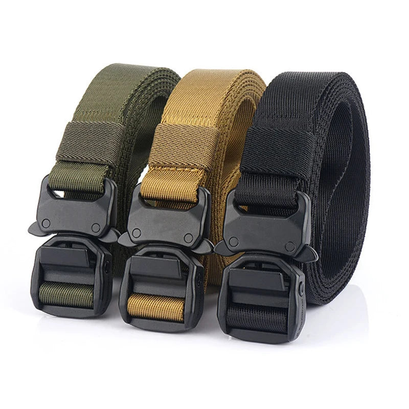 1 Inch Tactical Training Nylon Belt with Zinc Alloy Buckle for Outdoor Hunting and Sports
