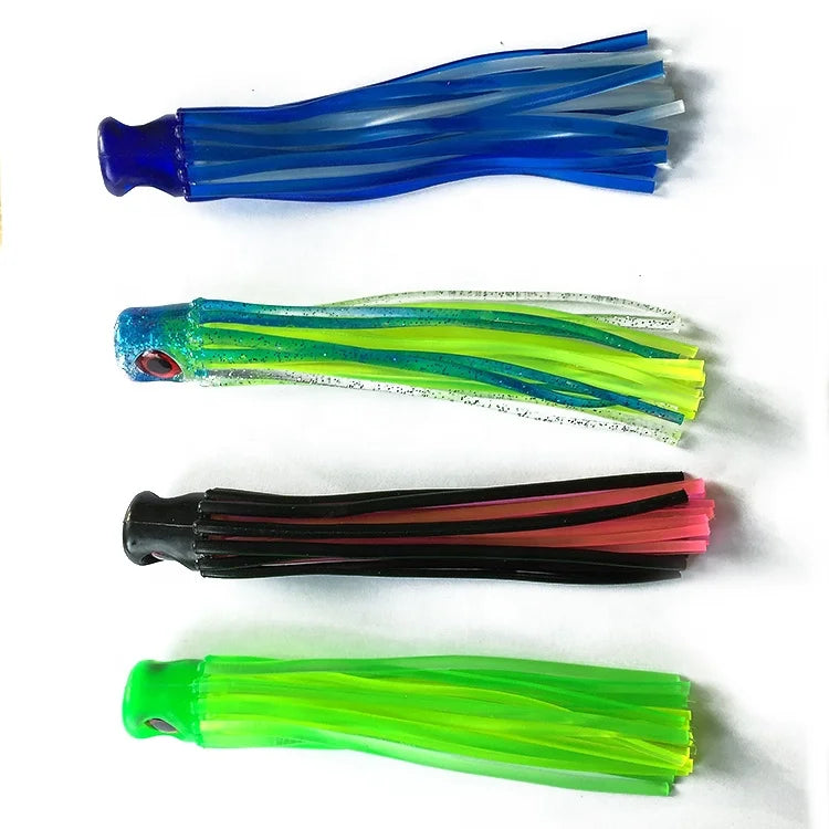 NEW ARRIVAL Custom Cheap 6inch  Soft PVC Chugger Squid Skirt Trolling Fishing Lures Fishing Bait