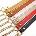 For L1-10 120cm Classic PU Leather Handbag Shoulder Strap Chains Adjustable Durable Bag Accessories