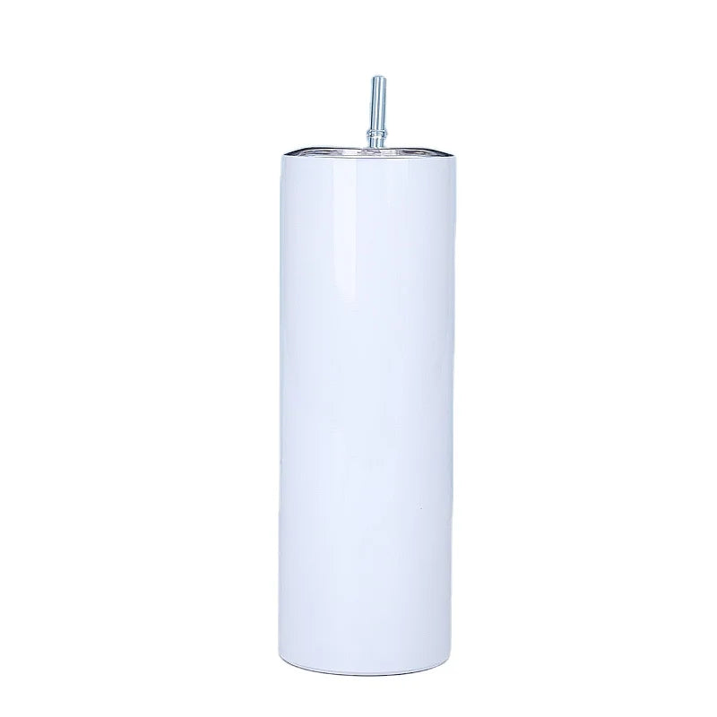 DIY White Sublimation Blanks 20oz 30oz Stainless Steel Double Wall Straight Sublimation Tumbler with Lid