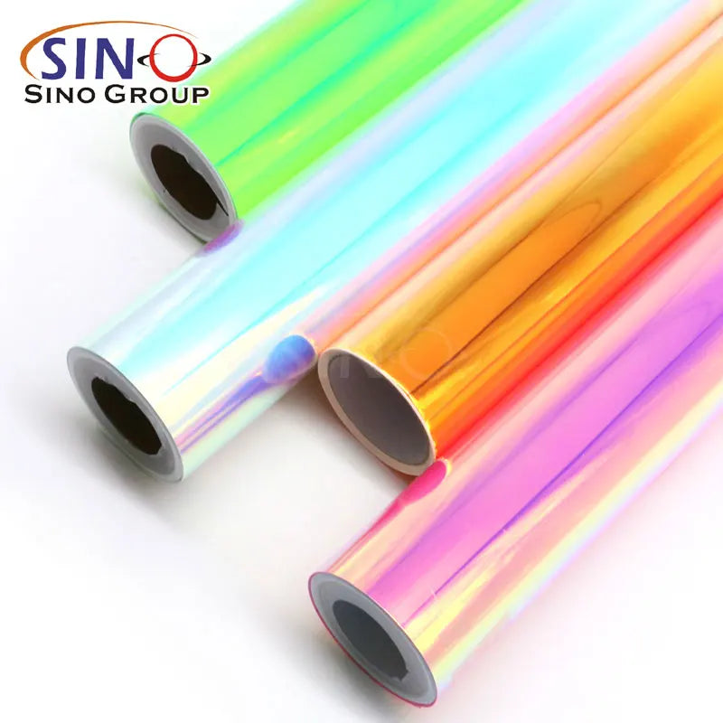 Custom Rainbow Blue Purple  Plotter Cutting PU Flex Heat Transfer HTV Vinyl for T-shirt