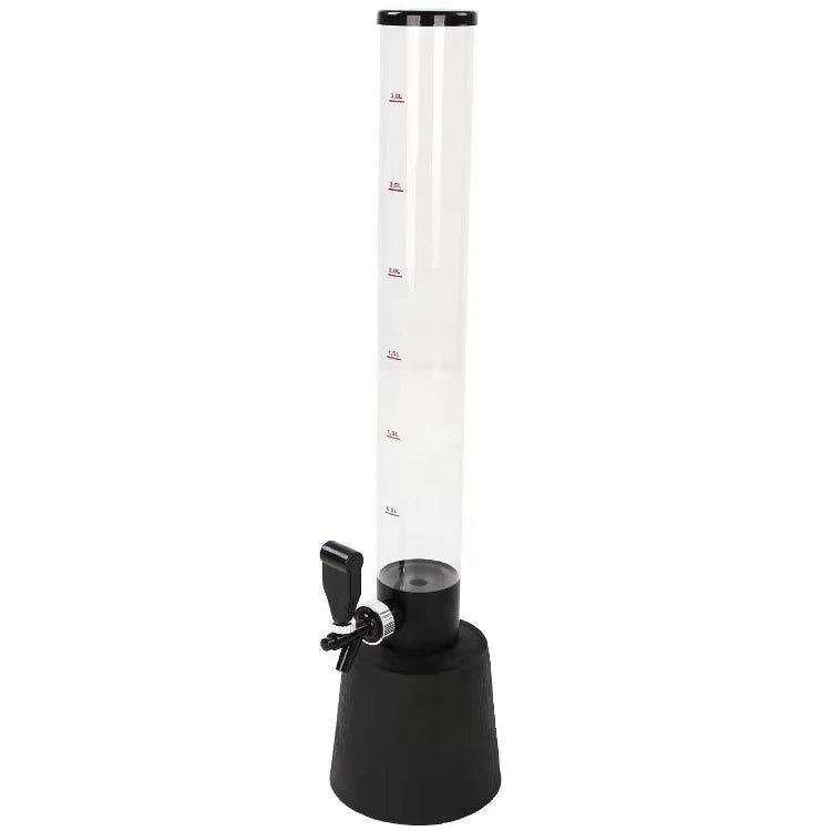 New PVC Beer Tower with Ice Tube 3L Capacity Custom Color for Party Use