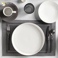 Banquet Reactive Grey Ceramic Dinner Pizza Tableware Set for Restaurant Porcelain Dishes & Plates Sets Dinnerware Retro Platos