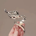 Para El Cabello Moda Hot Selling Metal Gold Plated Shark Hair Claw Clip Fashion Big Hair Clip Claw for Women