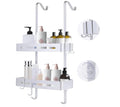 Modern Durable Stainless Steel Corner Wall-Mounted Hanging Shelf Hotel Bathroom Accessory Organizer Drain Holes No Drilling