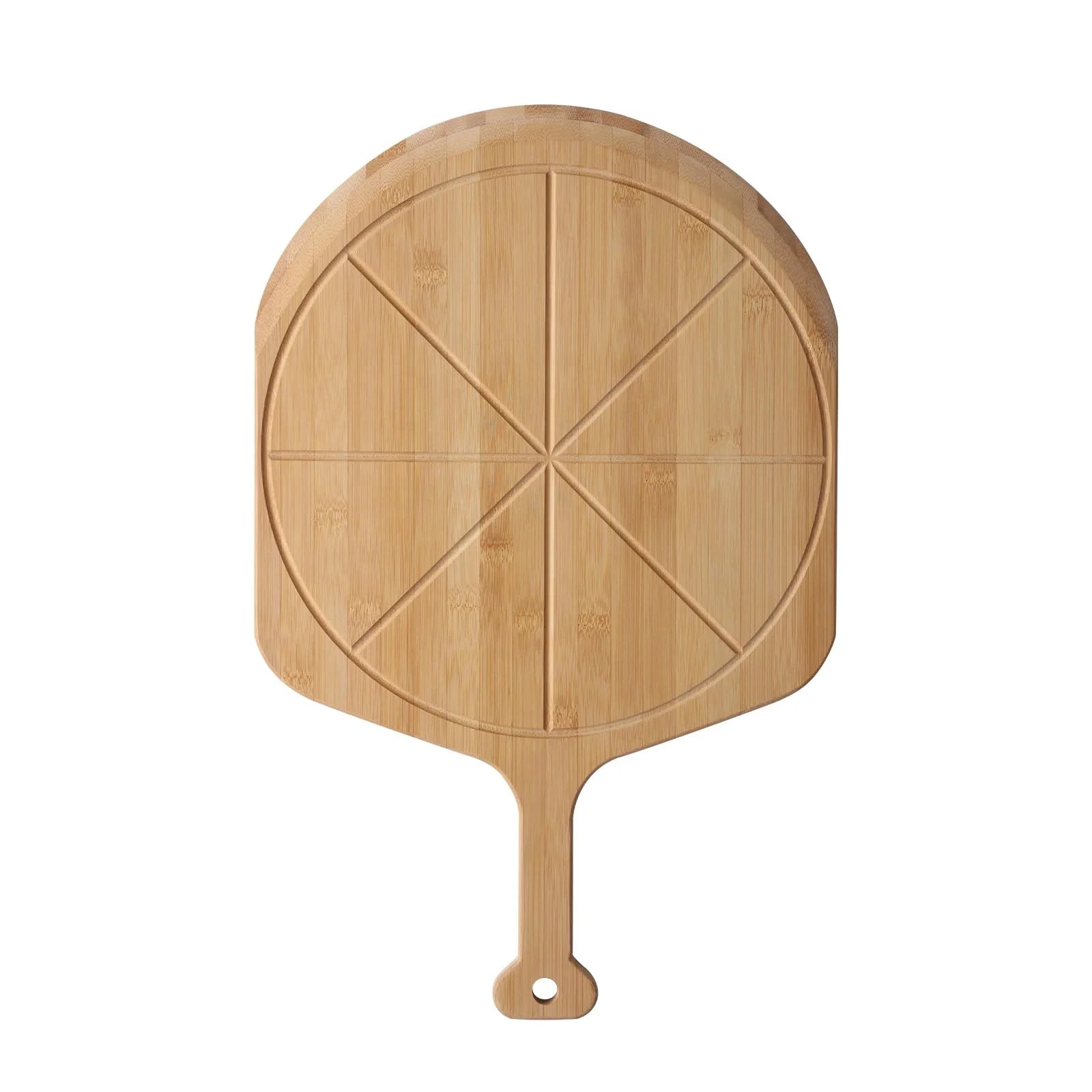 Bamboo Pizza Peel Lightweight Smooth Wooden Pizza Paddle and Pizza Cutting Board