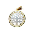 Wholesale Custom Natural Mother of Pearl Shell Lucky Life Tree Pendants Charms for Jewelry Making Necklace Earrings