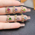 Best Friend 925 Sterling Silver Couple Rings Wholesale Low MOQ with Natural Gemstone Fashion Jewelry at Good Price