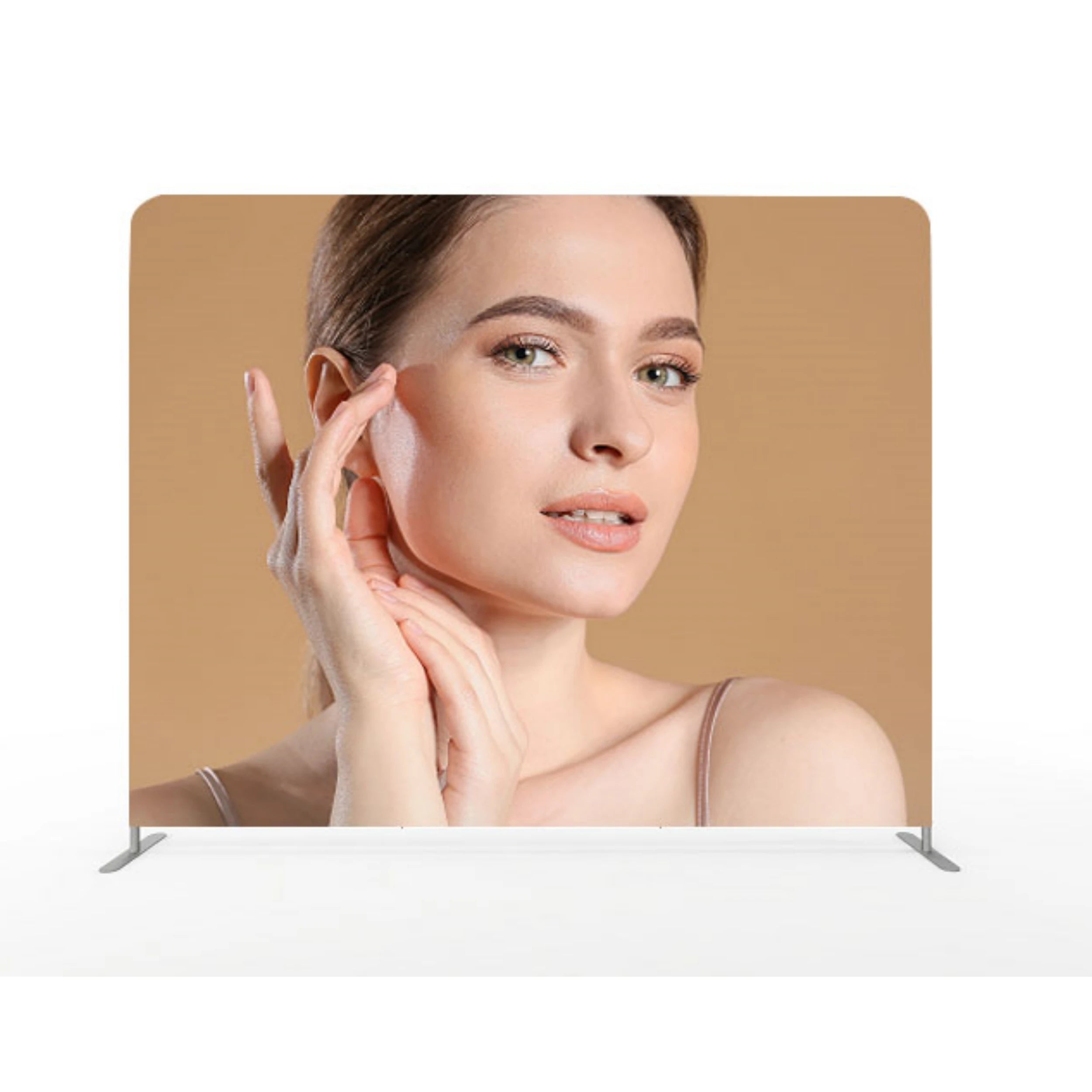 Wholesale New Innovations Trade Show Banner Stand Tension Fabric Tube Display Wall Straight Backdrop Backlit Advertising Corner