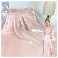 YX24 Champagne Soft Polyester Crystal Lily Satin Silk Organza Fabric Shiny Bridal Dress Fabric