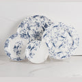 Wholesale Elegant Blue Peacock Pattern Dinnerware Set Bone China Dinner Sets for Party Even