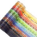 Cute Creative  Ethnic Style Bronzing Thin Strip Basic DIY  Washi Paper Block Masking Tape Set Stationery 26 Rolls 3mm