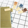 Metal Leather Pen Holder Brass Pencil Clip Vintage Dairy Notebook Bookmark Memo Clip
