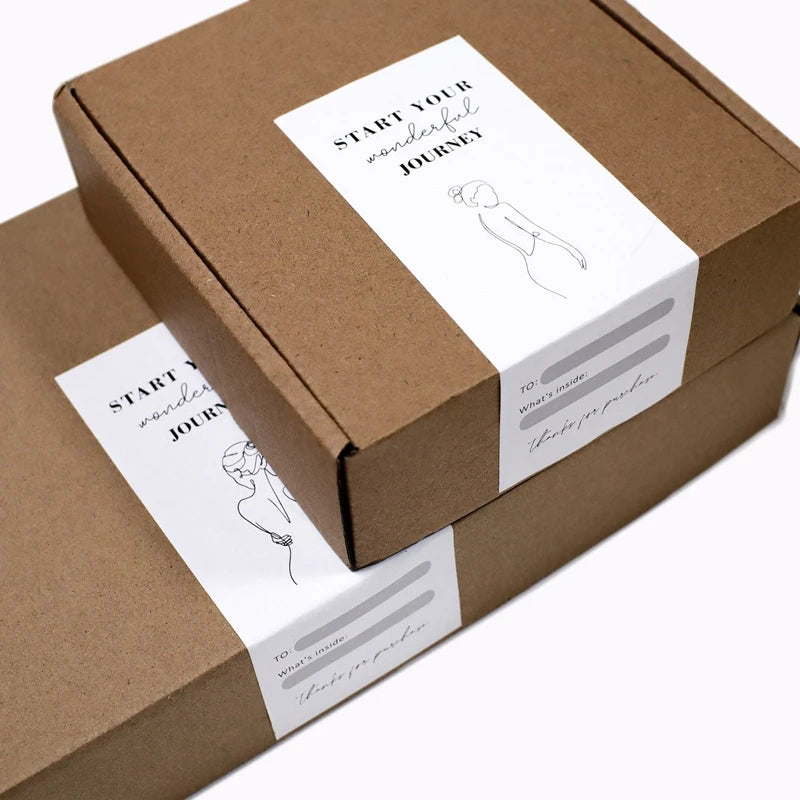 Brand Logo Gold Foil Printing Waterproof 3D Vinyl Material Folding Mailer Box Label Sticker Shipping Boxes Packaging Coated