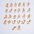 Showfay Stainless Steel Large 10.3*15mm Initial Alphabet 26 Big Letters Script Name Chain Necklace Pendant From A-Z