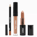 Wholesale 3PCS Mineral Makeup Lipgloss Kit Private Label Vegan Cruelty-Free Waterproof Long Lasting Matte Lipstick Set