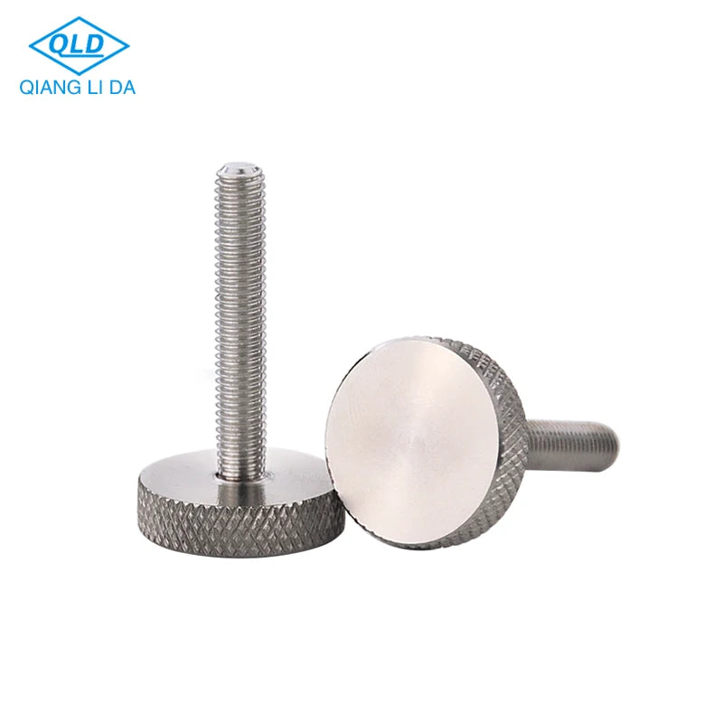 Decorative Metric M4-M12 Round Handle Stainless Steel Flat Large Head Thumb Screws Grade A2/A4