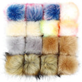 Pompoms Ball With Snap for Hat Cable Knit Beanie Hats Fluffy Pompom Detachable Faux fox Fur Pom Pom